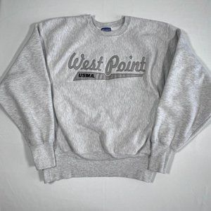 Champion Reverse Weave West Point USMA Size Med Gray Crew Neck Sweatshirt VTG nn